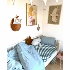 Spannbettlaken Studio Ditte Blokjes Petrol Green 21 Spannbettlaken Studio Ditte Blokjes Petrol Green -BEDSUPPLY VerkäufeBEDSUPPLY Verkäufe dekbedovertrek 140x200 blocks 51