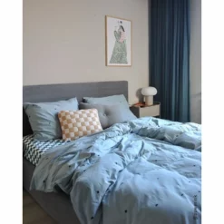 Spannbettlaken Studio Ditte Blokjes Petrol Green 22 Spannbettlaken Studio Ditte Blokjes Petrol Green -BEDSUPPLY VerkäufeBEDSUPPLY Verkäufe dekbedovertrek 140x200 blocks 91