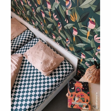 Spannbettlaken Studio Ditte Blokjes Petrol Green 11 Spannbettlaken Studio Ditte Blokjes Petrol Green – Bild 9