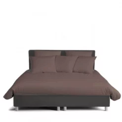 Bettwäsche Damai Einfarbig Walnuss Renforcé