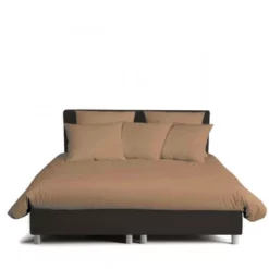 Bettwäsche Damai Einfarbig Nougat Renforcé