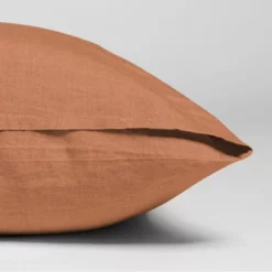 Bettwäsche Yumeko Terracotta Linon -BEDSUPPLY VerkäufeBEDSUPPLY Verkäufe dpillowcase washed linen terracotta 3 dtl 1 1