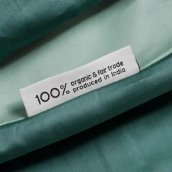 Bettwäsche Yumeko Green Green Mako-Satin -BEDSUPPLY VerkäufeBEDSUPPLY Verkäufe eduvet cover set cotton sateen double face green 4 lbl