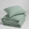 Bettwäsche Yumeko Jade Green Perkal -BEDSUPPLY VerkäufeBEDSUPPLY Verkäufe eduvet cover set percale jade green 2 1p stk