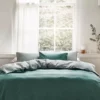 Bettwäsche Yumeko Green Green Mako-Satin -BEDSUPPLY VerkäufeBEDSUPPLY Verkäufe emood cotton sateen double face green 1
