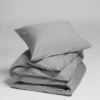 Bettwäsche Yumeko Stone Grey Mako-Satin -BEDSUPPLY VerkäufeBEDSUPPLY Verkäufe gduvet cover set cotton sateen stone grey 2 1p stk1