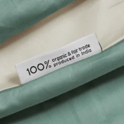 Bettwäsche Yumeko Sandy Green Mako-Satin -BEDSUPPLY VerkäufeBEDSUPPLY Verkäufe hduvet cover set cotton sateen double face sandy green 4 lbl