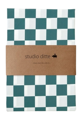 Spannbettlaken Studio Ditte Blokjes Petrol Green 16 Spannbettlaken Studio Ditte Blokjes Petrol Green – Bild 14