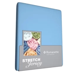 Spannbettlaken Romanette Hellblau (Jersey)