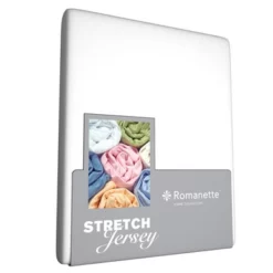 Spannbettlaken Romanette Weiß (Jersey)