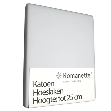 Spannbettlaken Romanette Hellgrau (Baumwolle) 4 Spannbettlaken Romanette Hellgrau (Baumwolle) – Bild 2