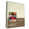 Spannbettlaken Romanette Elfenbein (Velours) -BEDSUPPLY VerkäufeBEDSUPPLY Verkäufe hoeslaken romanette velours ivoor 1