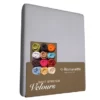 Spannbettlaken Romanette Hellgrau (Velours) 2 Spannbettlaken Romanette Hellgrau (Velours) -BEDSUPPLY VerkäufeBEDSUPPLY Verkäufe hoeslaken romanette velours lichtgrijs 1
