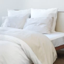 Bettwäsche Yumeko White Sandy Mako-Satin -BEDSUPPLY VerkäufeBEDSUPPLY Verkäufe imood cotton sateen double face white sandy 2 1