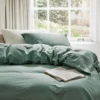 Bettwäsche Yumeko Sea Green Mako-Satin -BEDSUPPLY VerkäufeBEDSUPPLY Verkäufe imood cotton sateen sea green 1 2