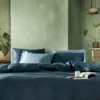 Bettwäsche Yumeko Navy Perkal -BEDSUPPLY VerkäufeBEDSUPPLY Verkäufe jmood c3587a duvet cover set percale navy 1
