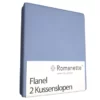 Kopfkissenbezüge Romanette Light Blue (Flanell) (2er Set) -BEDSUPPLY VerkäufeBEDSUPPLY Verkäufe kussensloop romanette flanel lichtblauw 1