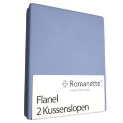 Kopfkissenbezüge Romanette Light Blue (Flanell) (2er Set)
