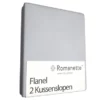 Kopfkissenbezüge Romanette Light Grey (Flanell) (2er Set) -BEDSUPPLY VerkäufeBEDSUPPLY Verkäufe kussensloop romanette flanel lichtgrijs 1