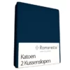 Kopfkissenbezüge Romanette Dark Blue (Baumwolle) (2er Set) -BEDSUPPLY VerkäufeBEDSUPPLY Verkäufe kussensloop romanette katoen donkerblauw