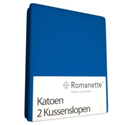 Kopfkissenbezüge Romanette Kobalt Blue (Baumwolle) (2er Set)
