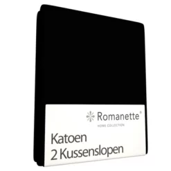 Kopfkissenbezüge Romanette Zwart (Baumwolle) (2er Set)
