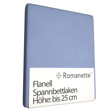 Spannbettlaken Romanette Hellblau (Flanell) 3 Spannbettlaken Romanette Hellblau (Flanell)