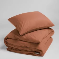 Bettwäsche Yumeko Terracotta Perkal -BEDSUPPLY VerkäufeBEDSUPPLY Verkäufe rduvet cover set percale terracotta 2 1p stk