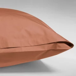 Bettwäsche Yumeko Terracotta Perkal -BEDSUPPLY VerkäufeBEDSUPPLY Verkäufe rpillowcase percale terracotta 3 dtl 1
