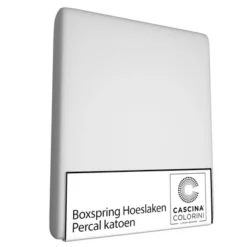 Boxspring / Wasserbett Spannbettlaken Cascina Colorini Silber (Perkal)