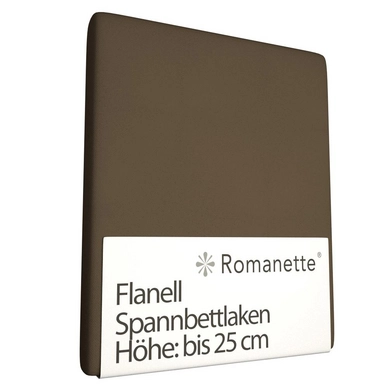 Spannbettlaken Romanette Taupe (Flanell) 3 Spannbettlaken Romanette Taupe (Flanell)