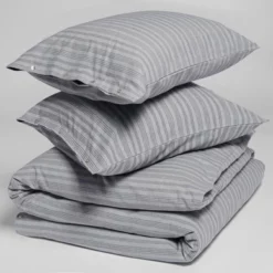 Bettwäsche Yumeko Light Grey Blue Stripe Flanell -BEDSUPPLY VerkäufeBEDSUPPLY Verkäufe uc3746a duvet cover set velvet flannel grey blue stripe 2 2p stk