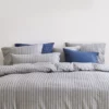 Bettwäsche Yumeko Light Grey Blue Stripe Flanell -BEDSUPPLY VerkäufeBEDSUPPLY Verkäufe umood c3746a duvet cover set velvet flannel grey blue stripe 1