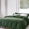 Bettwäsche Yumeko Moss Green Flanell -BEDSUPPLY VerkäufeBEDSUPPLY Verkäufe vmood c1340a duvet cover set velvet flannel moss green 1 1